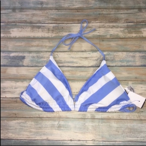 Mossimo Light Blue Striped Bikini Top - Picture 2 of 4